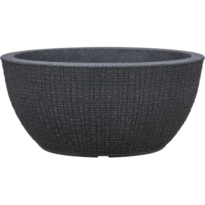 Scheurich Kvetináč v tvare misky Barceo priemer 39 cm x 18 cm Stony Black