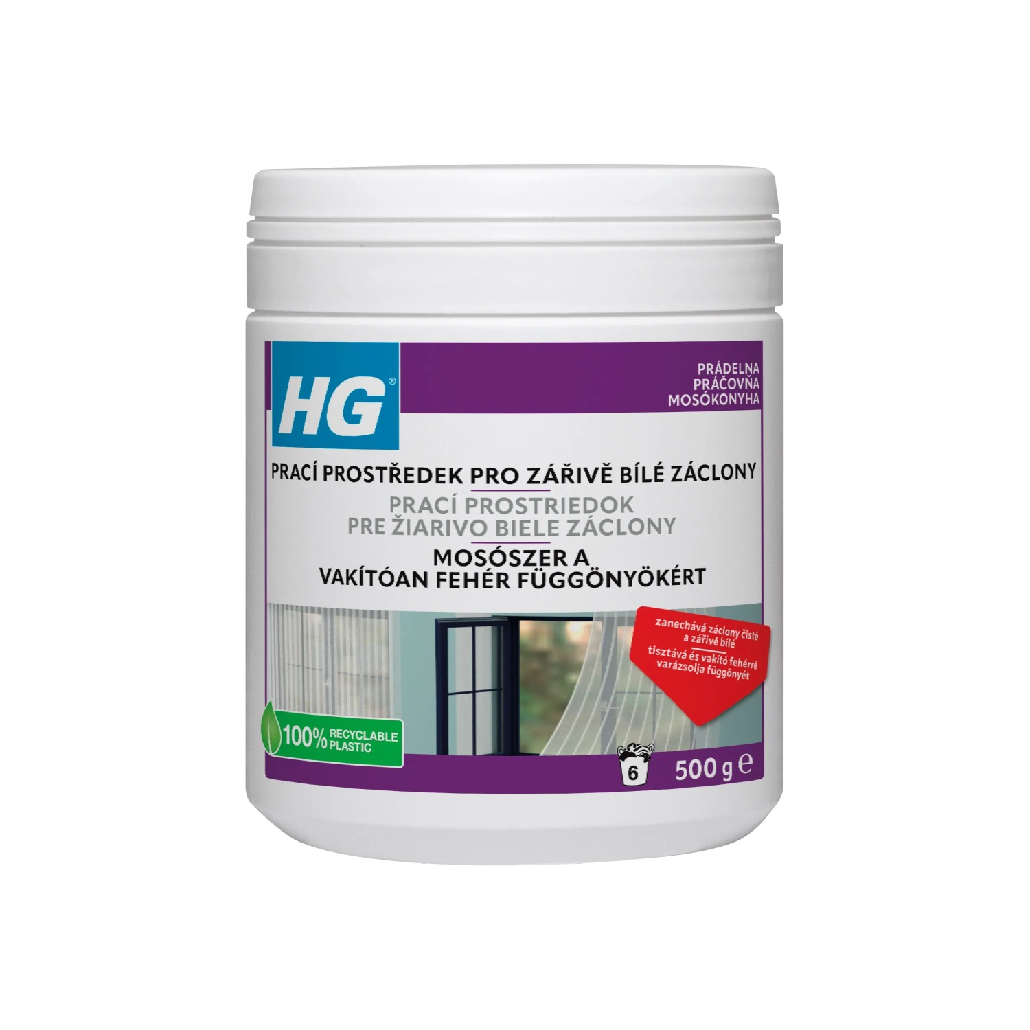 E-shop HG Prací prostriedok pre žiarivo biele záclony 500 g