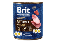 Brit Konzerva pre psov Premium by Nature Turkey with Liver, 800 g