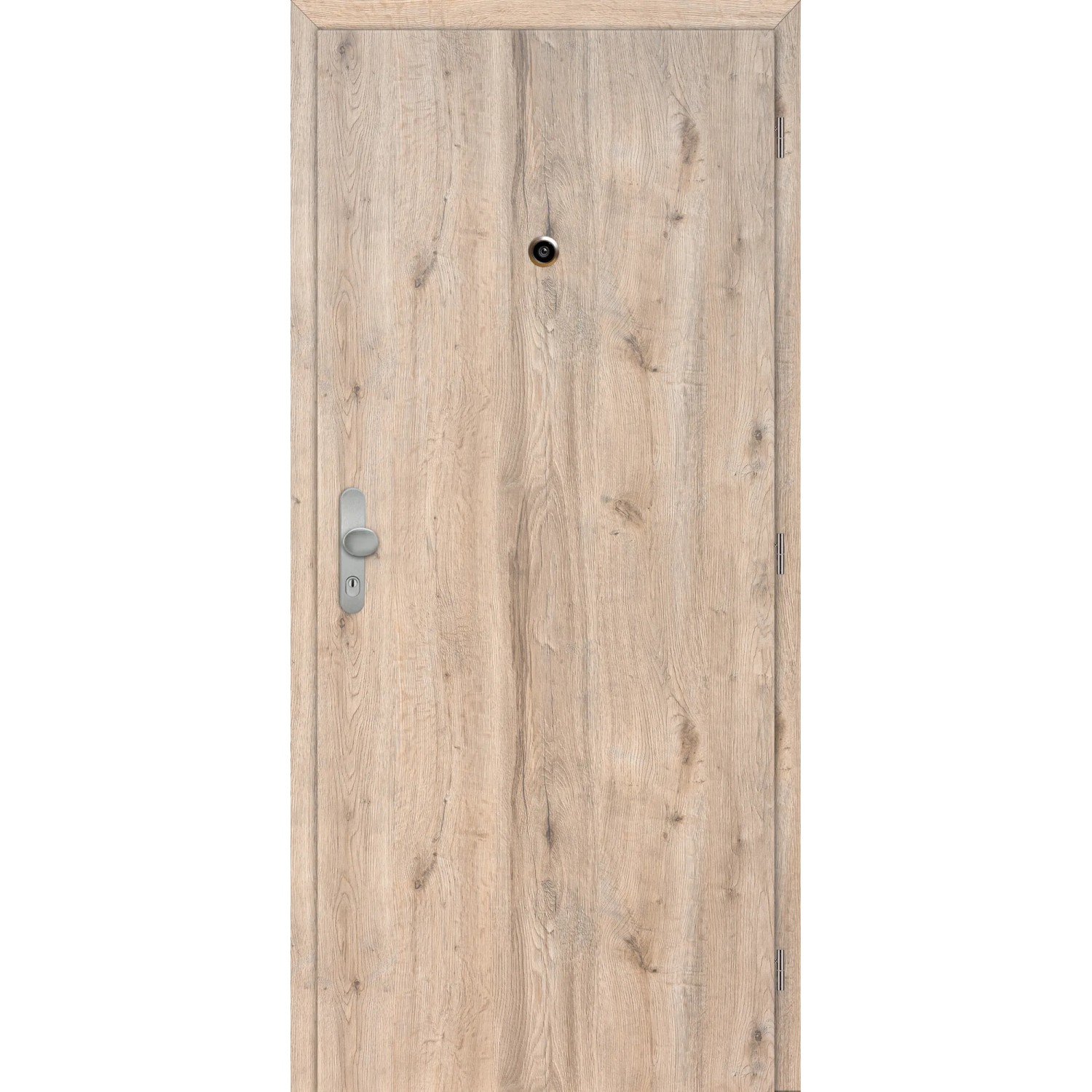E-shop DOORNITE Falcové interiér. vstupné dvere s kukátkom kaš. fólia dub Hudson 80 P