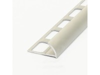 Ukončovací a rohová lišta oblá, hliník elox stříbrný, 8 mm/2,5 m