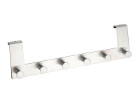 Wenko Vešiak na dvere Celano, 6 háčikov, nerezová oceľ, 39 x 11 x 5,5 cm