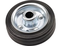 Koleso s gumovou obručou oceľový ráfik, náboj 40 mm, pr. 80 mm, čierne