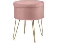 Taburet Blush Bordeaux MDF 45 cm x priemer 36 cm ružový