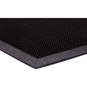 Sivá gumová rohožka OBI 40x60 cm s výstupkami, ideálna do vstupných priestorov.