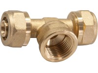 T-kus so zvieracím krúžkom 20 mm x 24,1 mm (Rp 3/4) x 20 mm mosadz