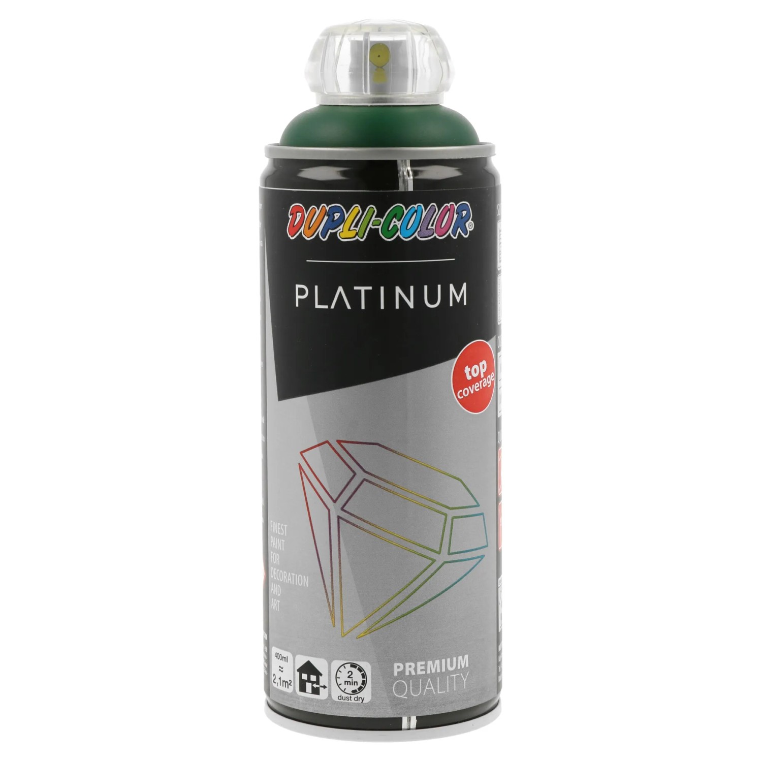 E-shop DUPLI-COLOR Lak v spreji PLATINUM hodvábne matný, RAL 6005 machová zelená 400ml