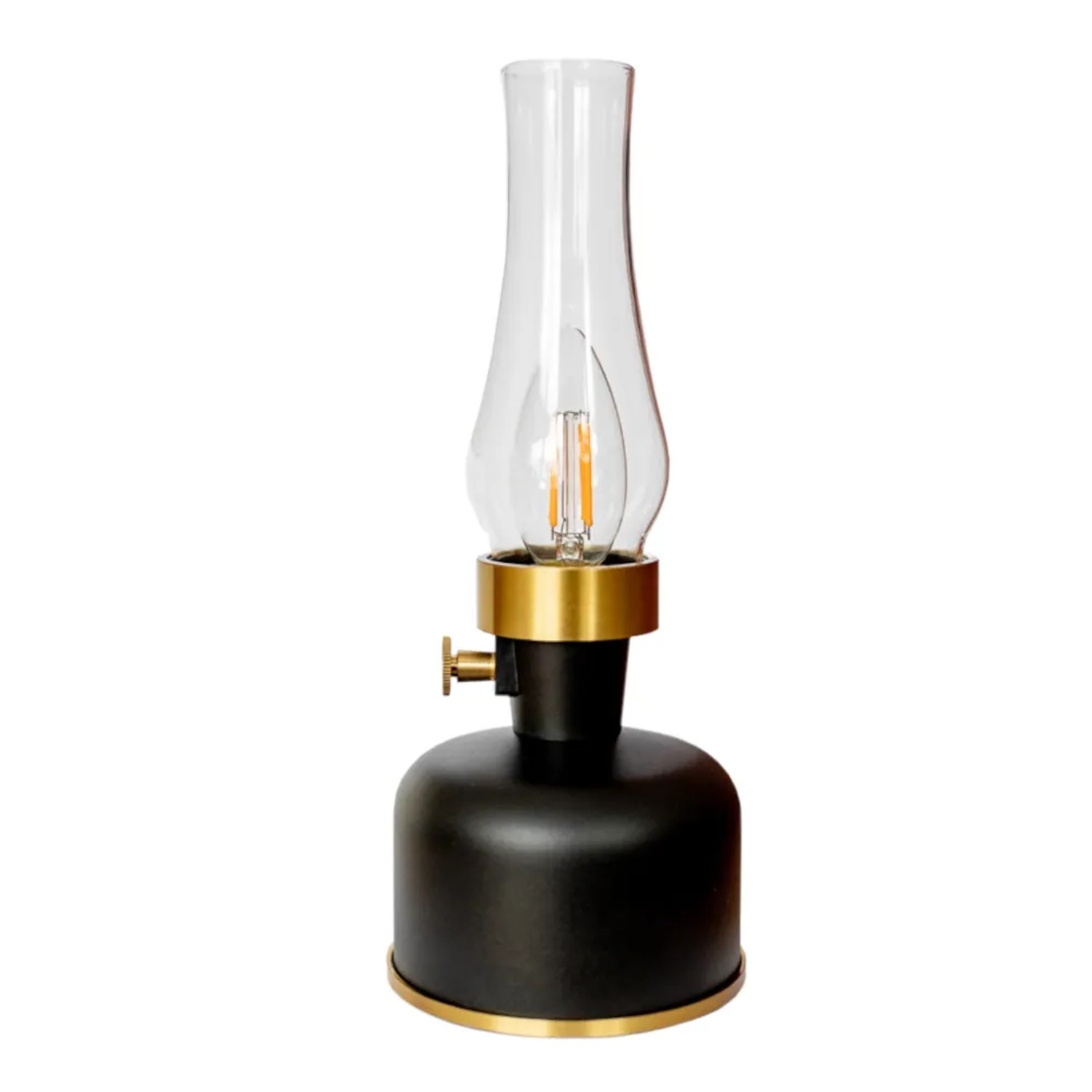 E-shop GAO Stolná lampa OLIA čierna USB-C 2,5 W 20-200 lm 1800K IP44 pr. 11 x 27,5 cm