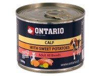 Ontario Konzerva pre psov Adult s teľacím mäsom a batátmi 200 g