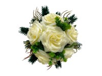 M.A.T. Jesenné dušičkové aranžmány z umelých kvetín biele pr. 28 cm M.A.T. Jesenné dušičkové aranžmány z umelých kvetín biele pr. 28 cm