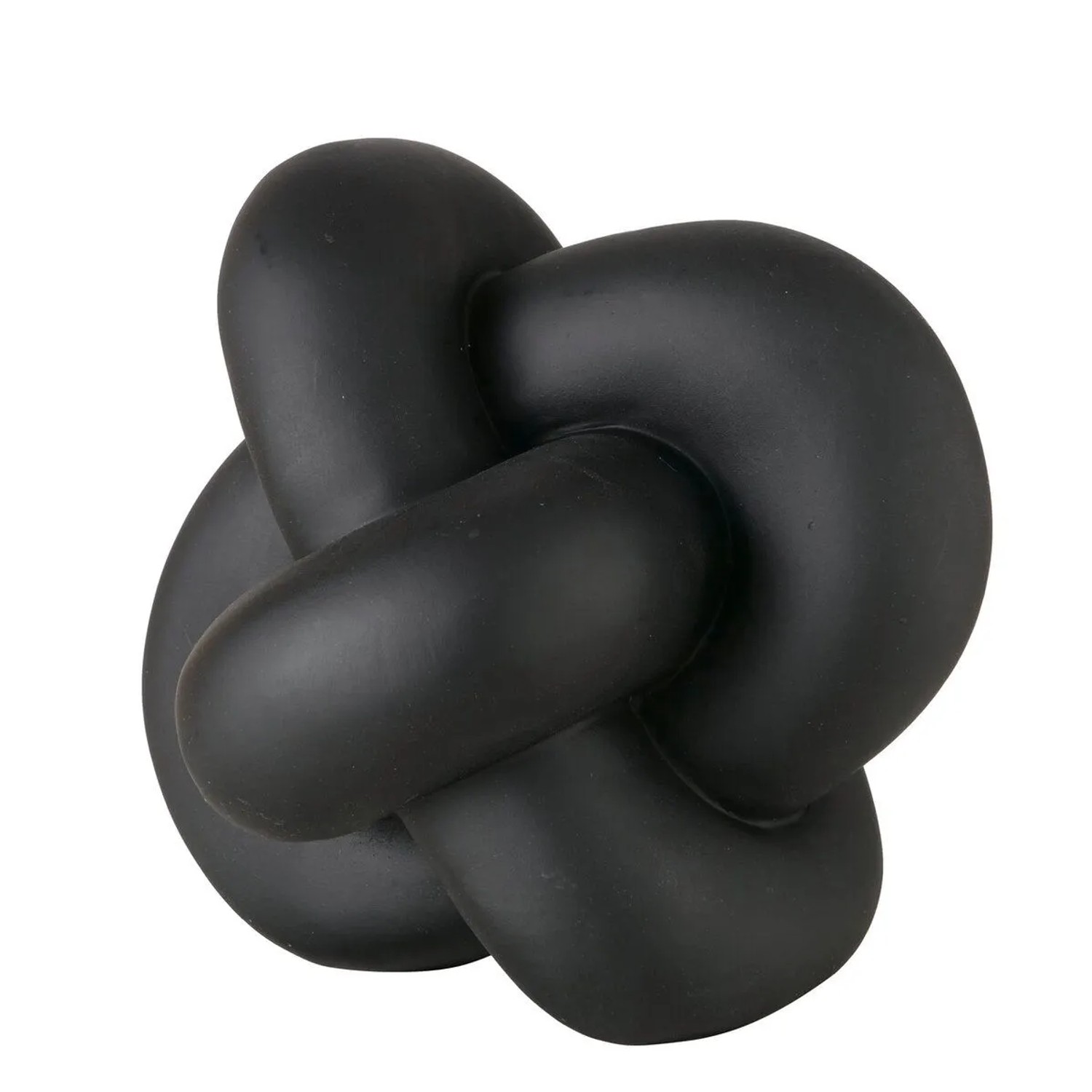 E-shop Boltze Dekorácia na stôl z umelej živice Knotty, čierna, 16 x 16 cm