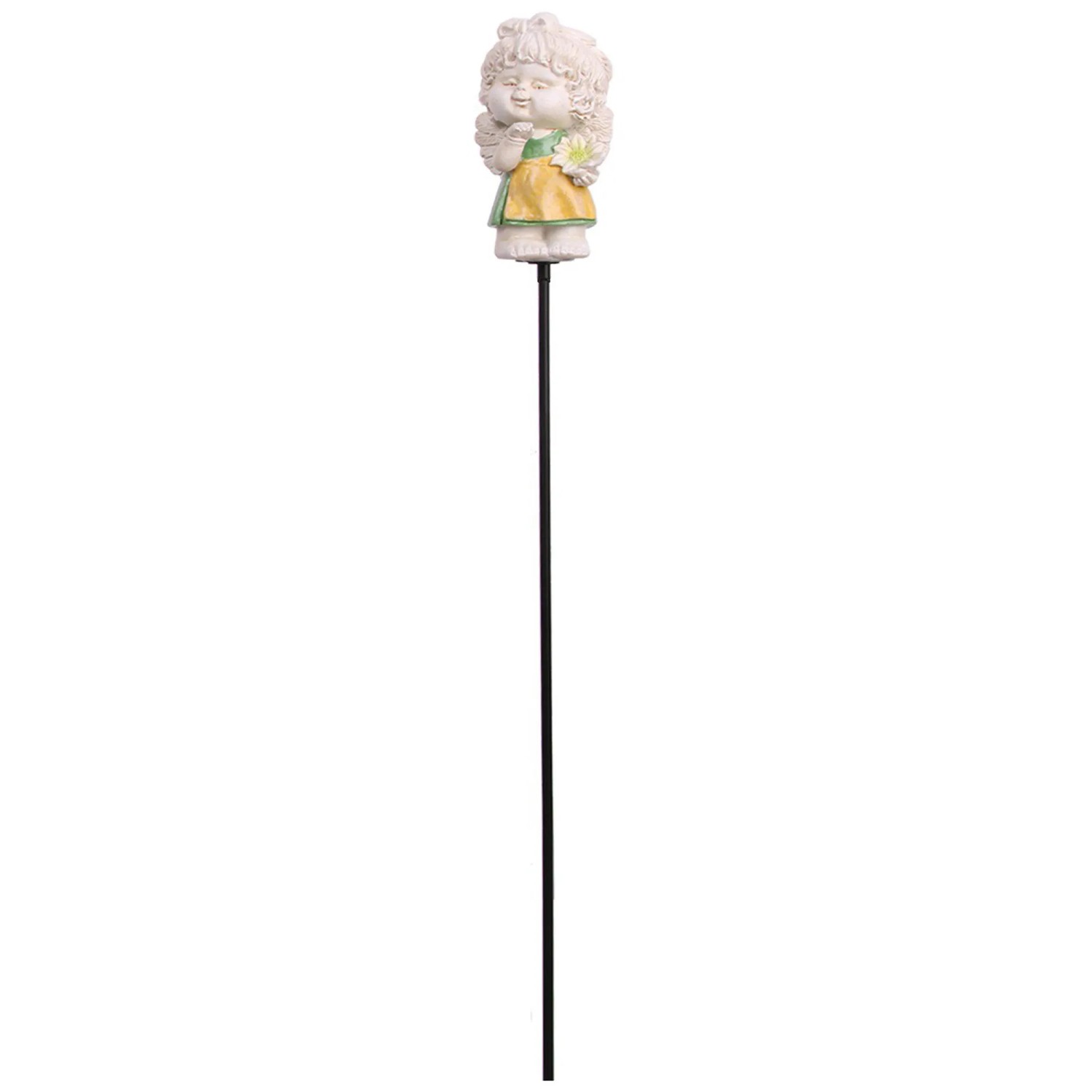 E-shop Mica Decorations Dekoratívne záhradný zápich anjel-dievča s kvetinou, 95 cm
