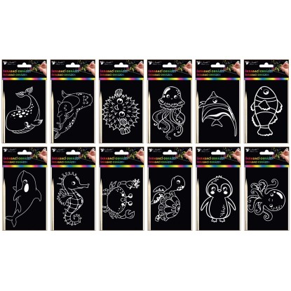 Anděl Přerov Škrabacie obrázky, morské zvieratká 10,5 x 15,5 cm