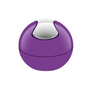 Spirella Odpadkový kôš Bowl, fialový plast, guľovitý tvar s výklopným vekom.