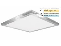 Top Light Kúpeľňové stropné LED svietidlo Silver HS CCT 10W IP44 1000lm 28x28cm