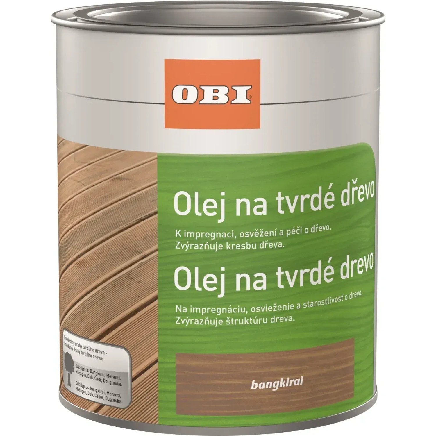 E-shop OBI Olej na tvrdé drevo, bangkirai, 750 ml