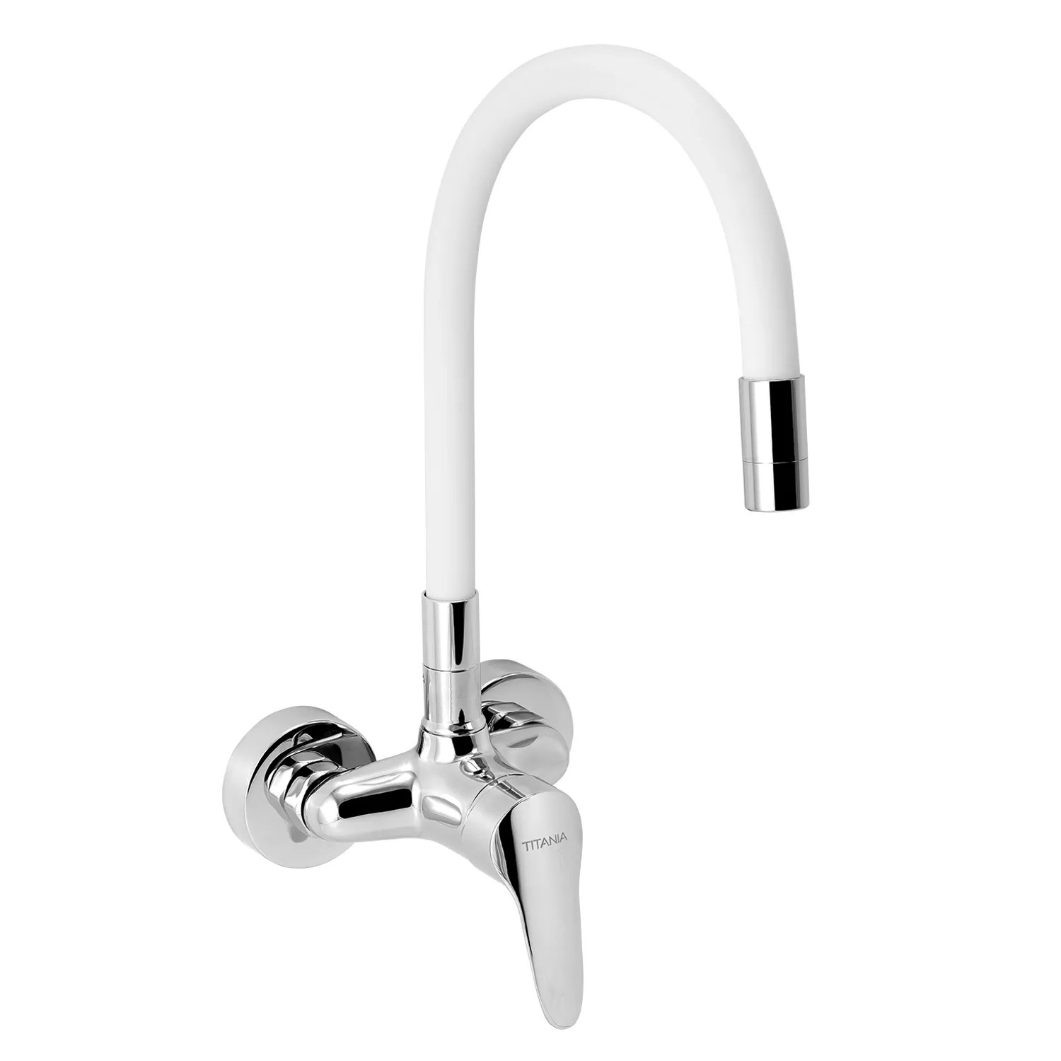 E-shop Titania Drezová batéria 94484,0B s flexi ramenom, biela, rozstup 100 mm