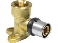 PIPETEC Lisovacie nástenné koleno PFWWM2004 medené, 20x2 - Rp 1/2 - 52 mm