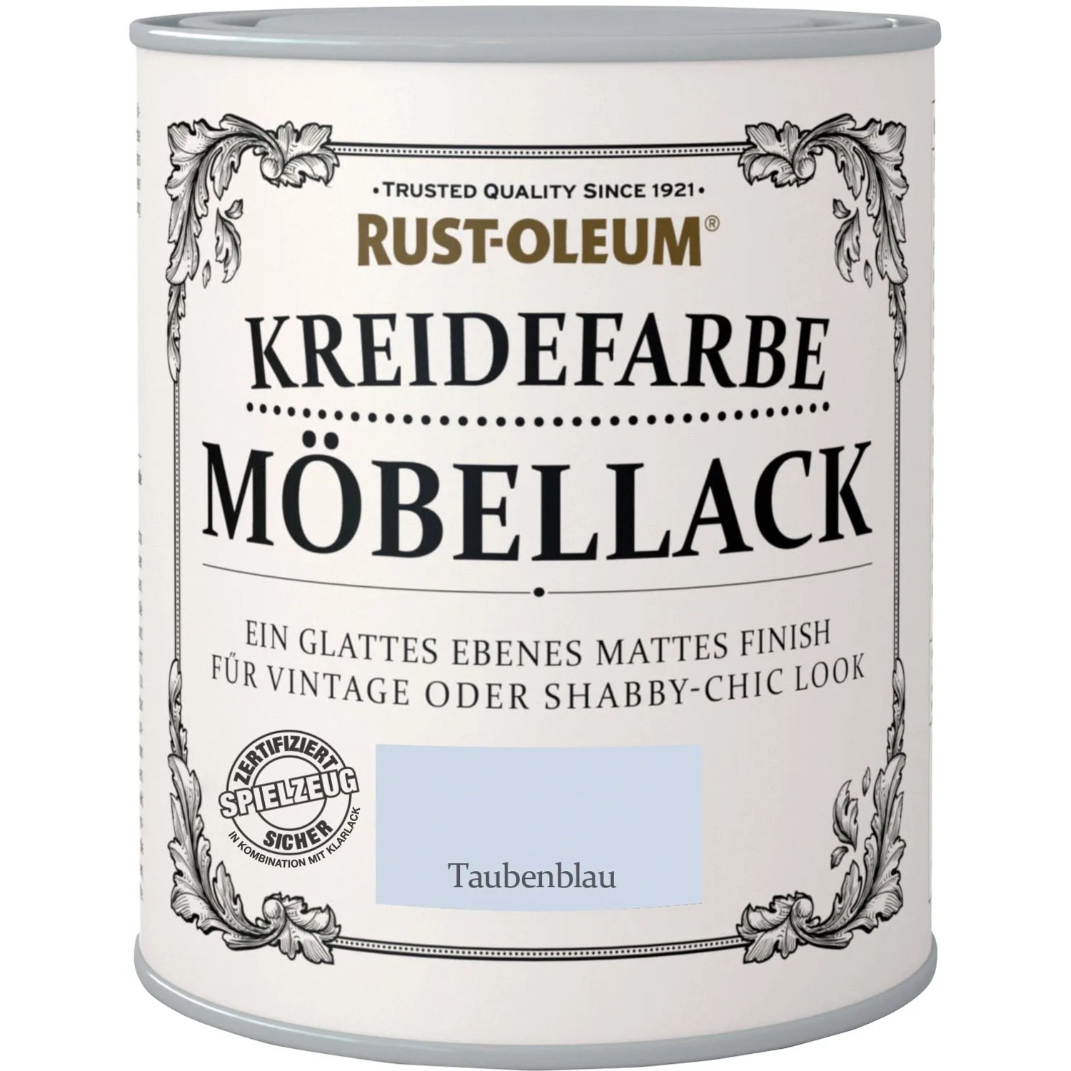 E-shop Rust-Oleum Kriedová farba na nábytok, prášková modrá matná, 125 ml