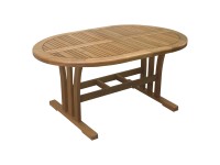 VLC Rozkladací záhradný stôl Chelsea z eukalyptového dreva 77 x 90 x 130-180 cm