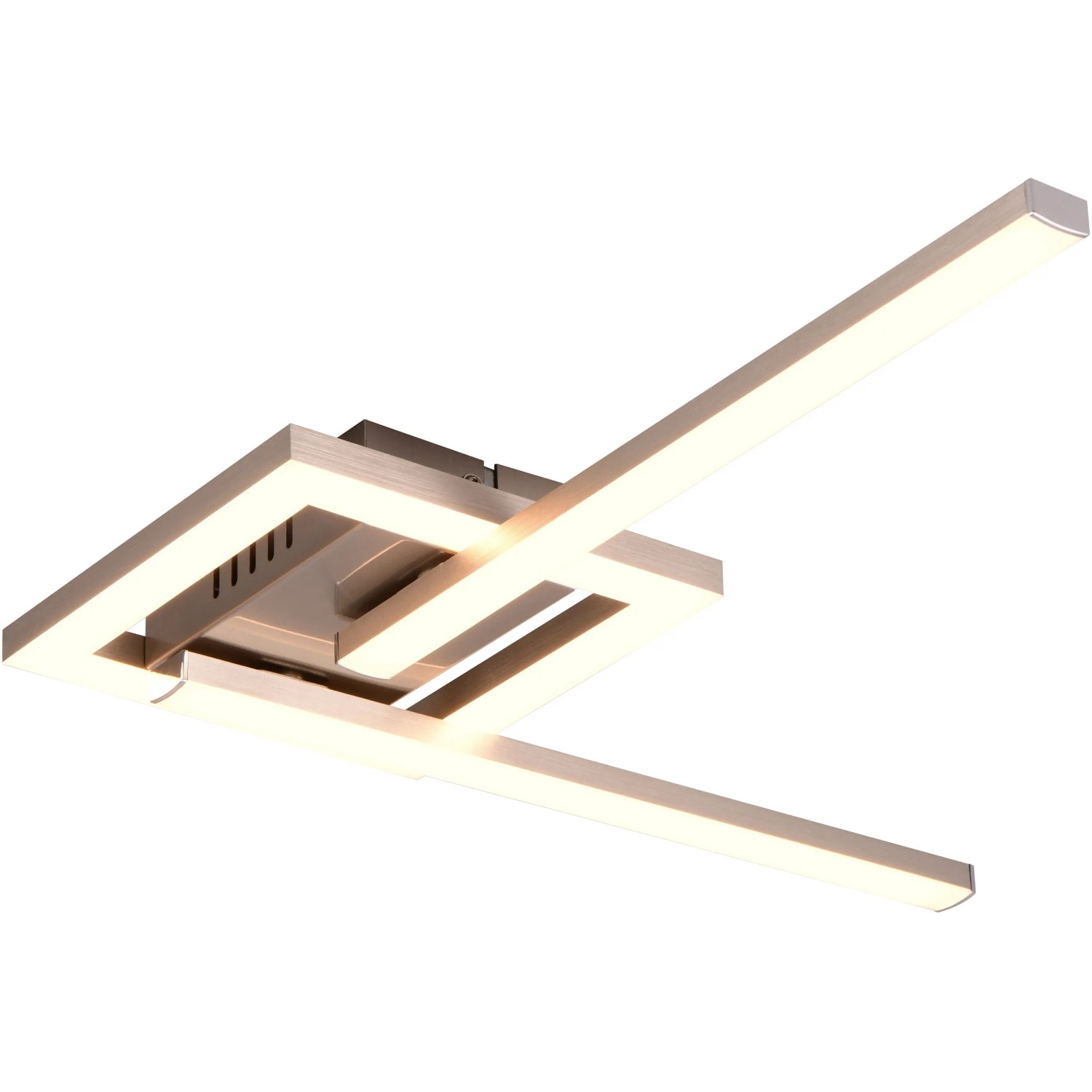 E-shop Reality LED stropné svietidlo VIALE matný nikel 17W, 1860lm, 3000K, 54x5x16 cm