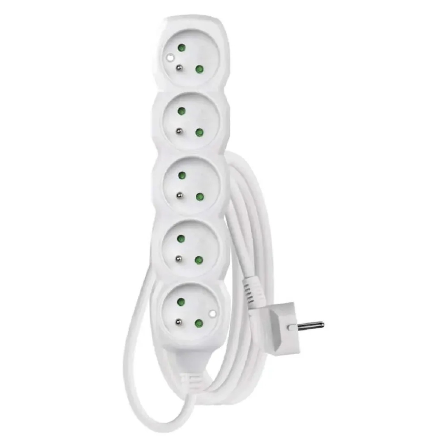 E-shop EMOS Predlžovací kábel biely, 5 zásuviek, max. 10 A/2300 W, 3 m