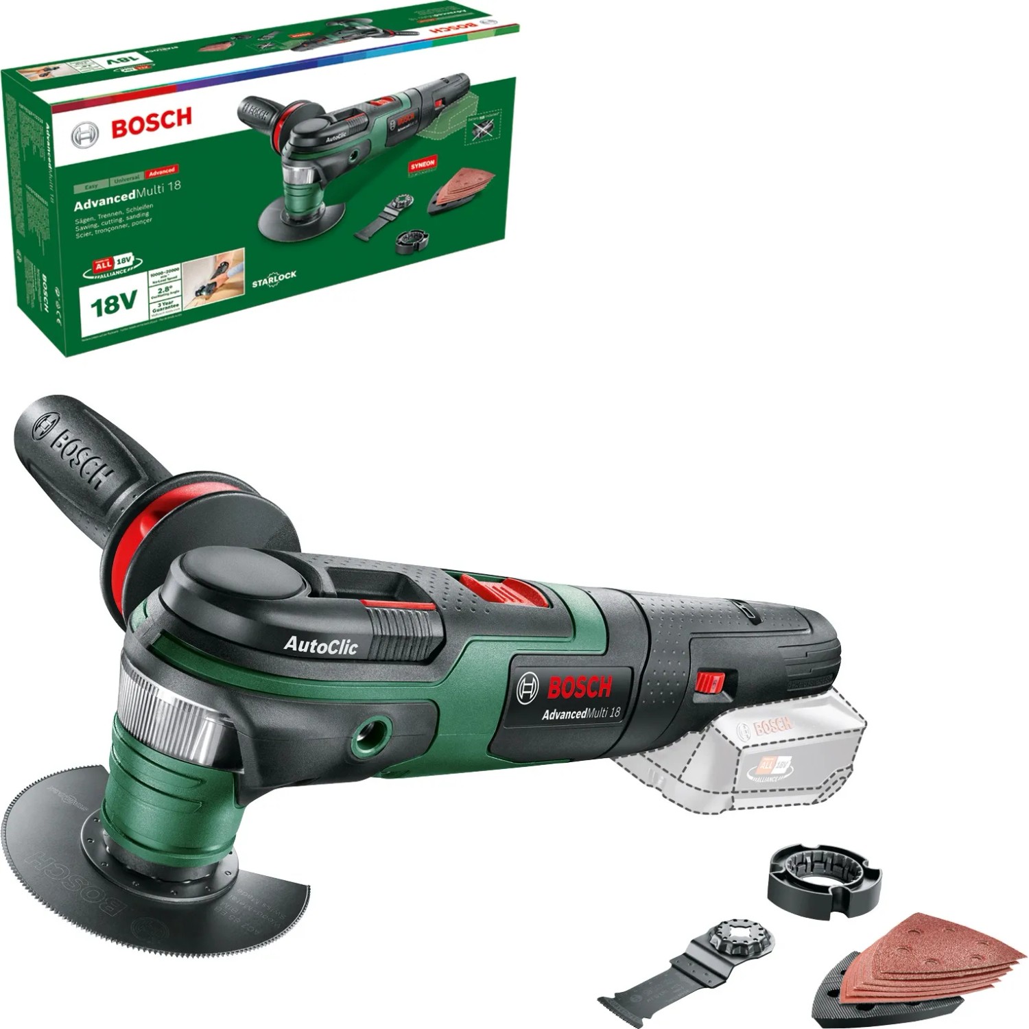 E-shop Bosch Aku multifunkčné náradie AdvancedMulti 18 Solo
