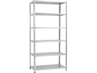 Kovový policový regál MEDIUM, pozinkovaný, 100 x 200 x 50 cm