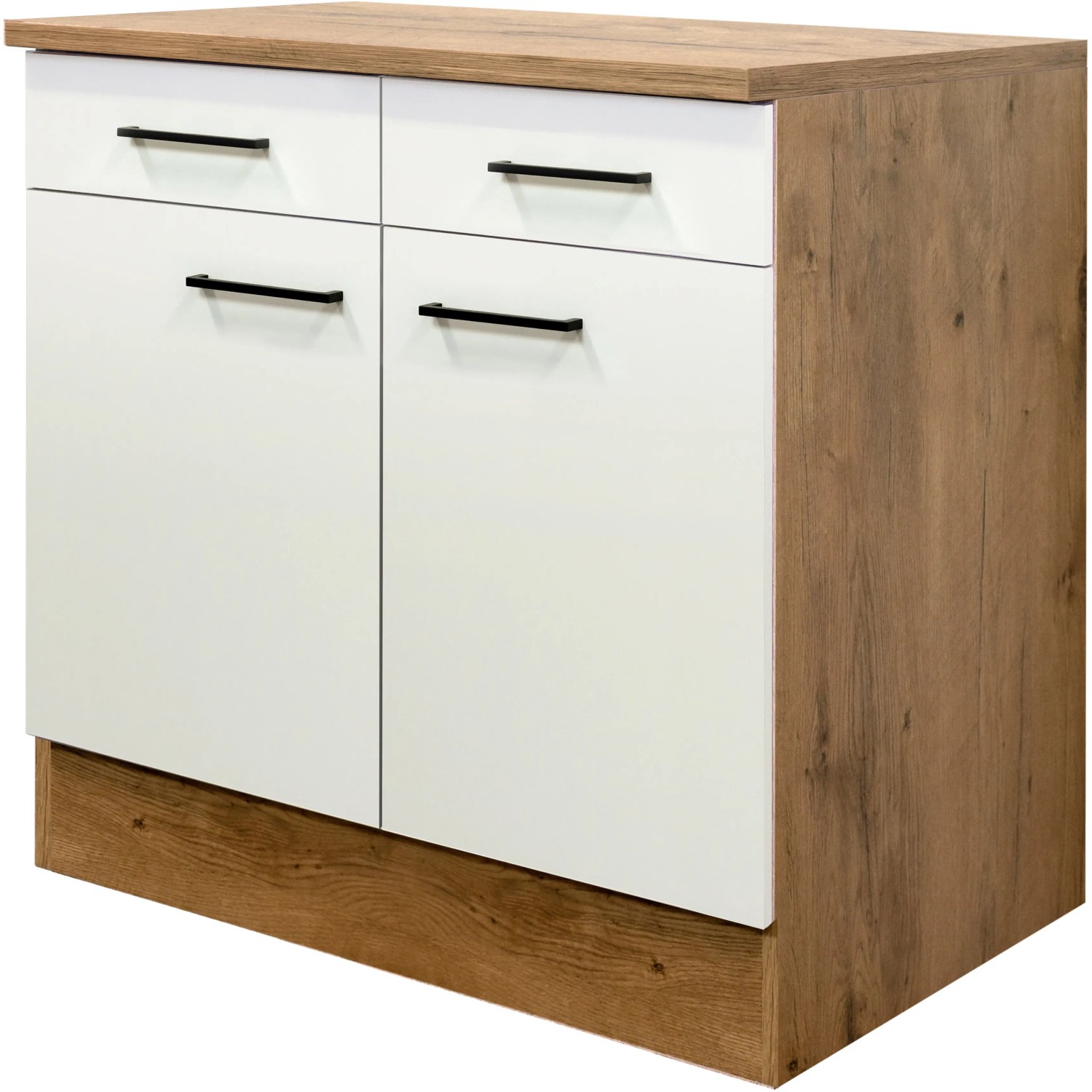 E-shop Flex-Well Kuchynská skrinka Vintea spodná, zásuvky + dvierka, 80 x 85 x 57,1 cm