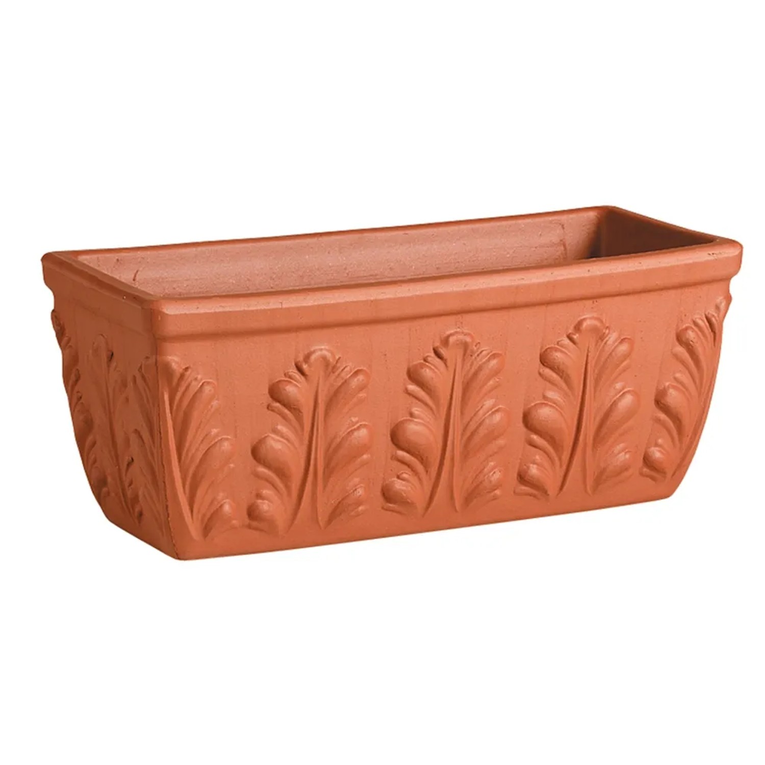 E-shop DEROMA Truhlík Cotto Garden ROMA 32 červená terakota 14,3 x 33 x 17 cm