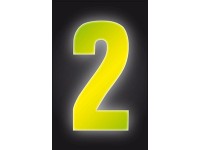 Conacord Reflexné domové číslo 2, žlté, 8 cm