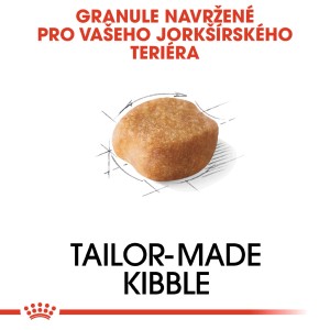 Granula suchého krmiva Royal Canin Yorkshire Terrier Adult.