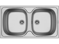 PYRAMIS Nerezový drez E78 2B hladký, 78 x 43,5 cm (60 mm) PYRAMIS Nerezový drez E78 2B hladký, 78 x 43,5 cm (60 mm)