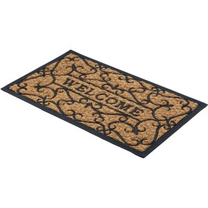 Astra Coco Deluxe Light rohožka s reliéfom "Welcome", 45x75 cm, odolná voči poveternostným vplyvom a protišmyková.