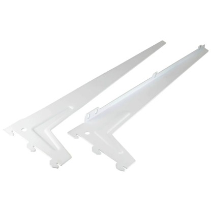 Uhlový nosník s jedným otvorom 48 cm biely, 1 pár