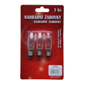 Náhradné žiarovky pre vianočné dekorácie, 3 ks