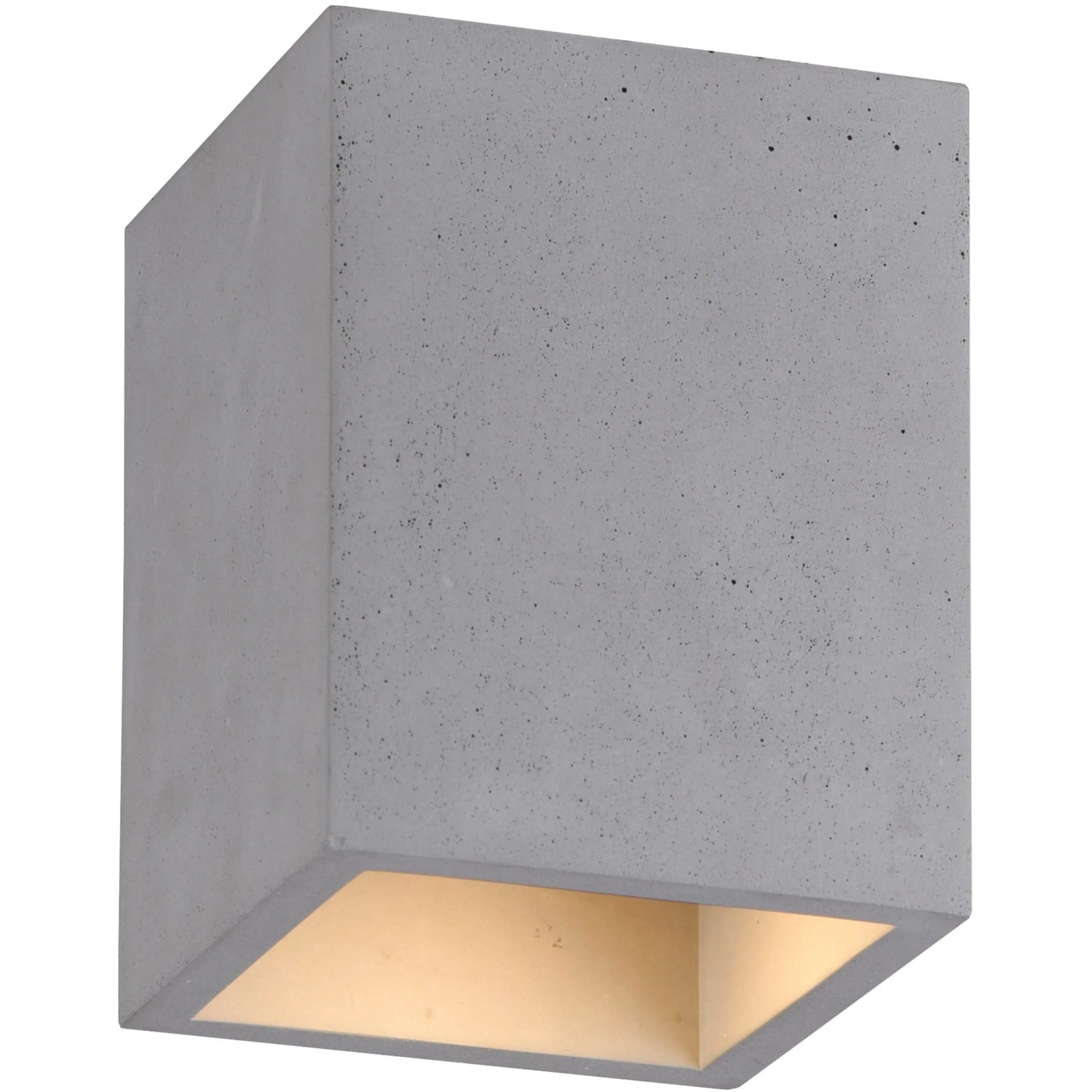 E-shop Paul Neuhaus Stropné svietidlo Eton, 1xGU10, vzhľad betónu, 11 x 11 x 14 cm