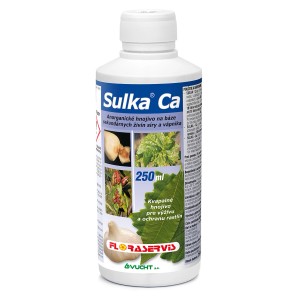 Fľaša univerzálneho tekutého hnojiva Sulka Ca 250ml pre rastliny, zeleninu a ovocie.