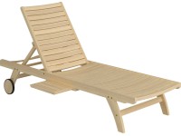 OBI Polohovateľné záhradné lehátko Canston agátové drevo 87 x 67 x 197 cm