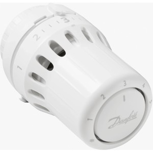Termostatická hlavica Danfoss RAW, biela, so snímačom pre inštaláciu kúrenia.