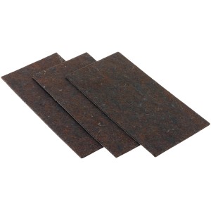 3 hnedé plstené podložky 10x20cm na rezanie, pre nábytok a ochranu podlahy.