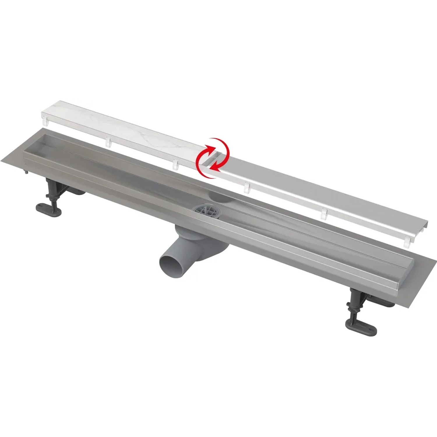 E-shop Alcadrain Podlahový žľab (Fit and Go) APZ13-DOUBLE9-750