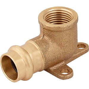 Lisovacia stenová doska z červeného bronzu, 18 mm x 18,6 mm (Rp 1/2), na inštaláciu medených rúrok.