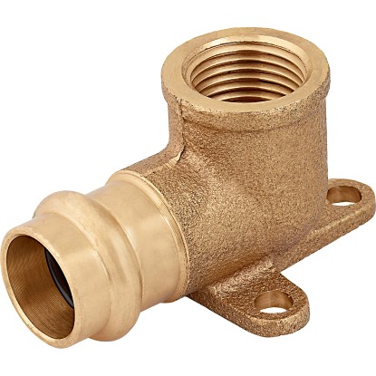 Lisovacie nástenné koleno červená mosadz, pr. 18 mm x 18,6 mm (Rp 1/2), 1 ks