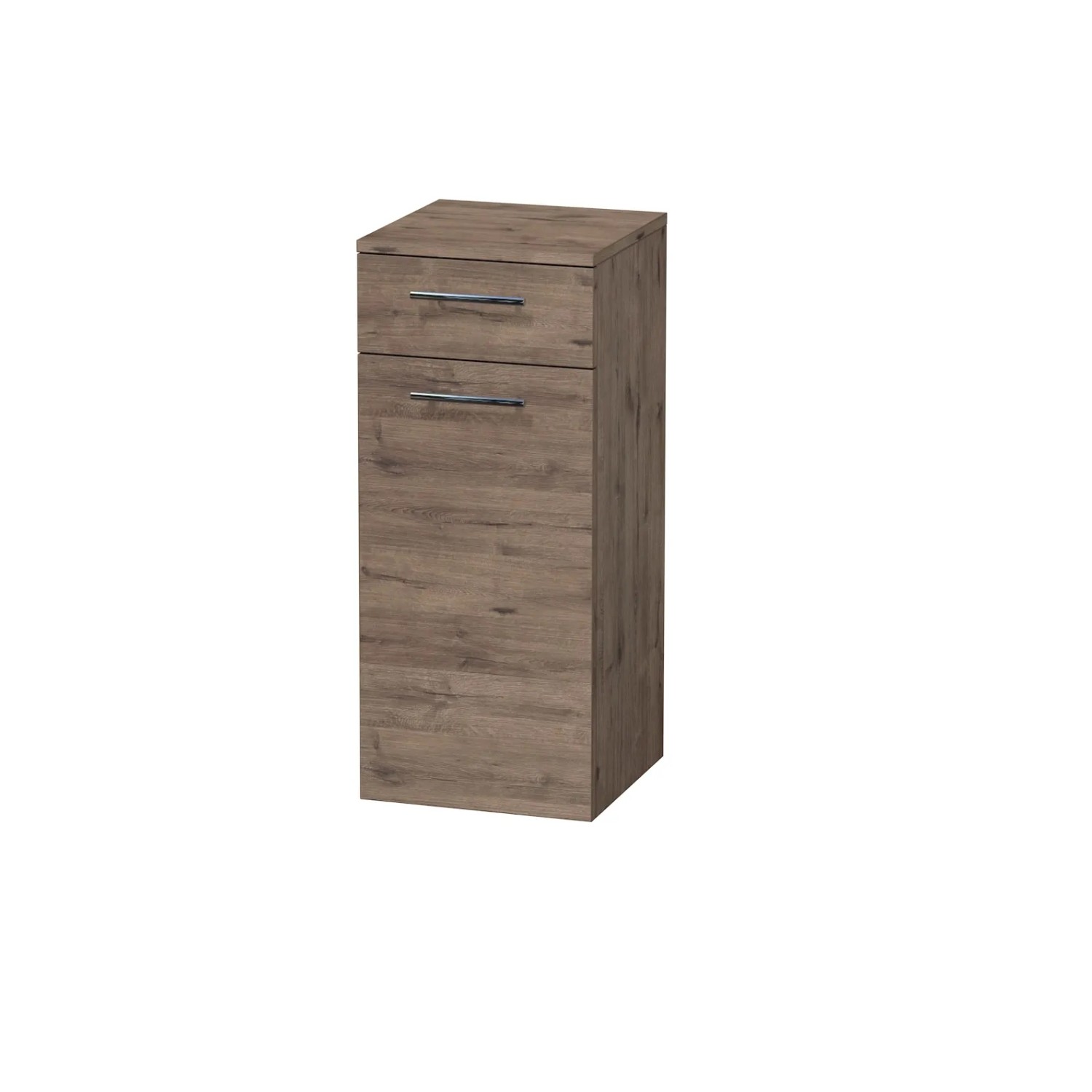 E-shop INTEDOOR Nízka skriňa BEE pravá, úchyt chróm, š. 35 cm, dub Wellington