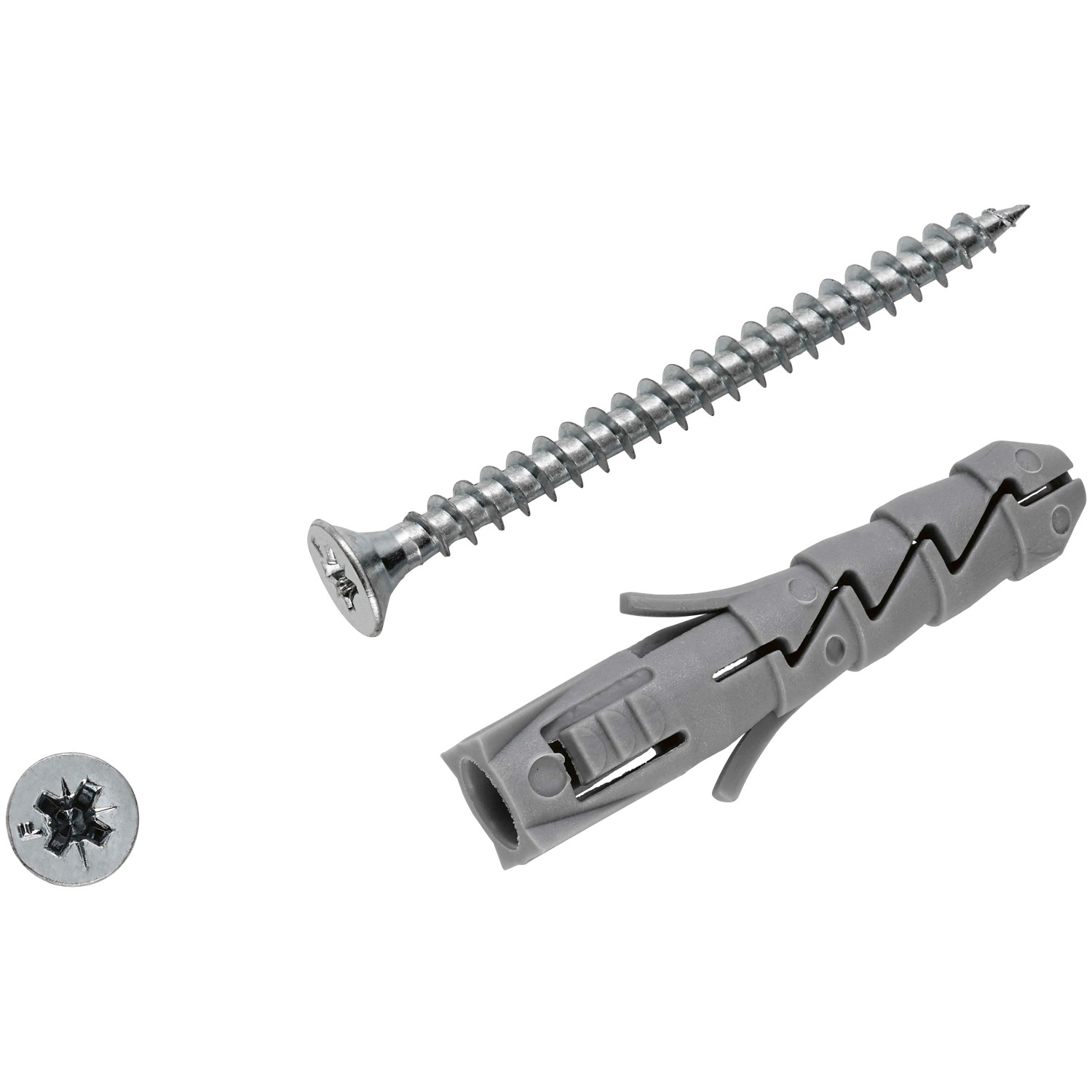 E-shop LUX-TOOLS Rozperná hmoždinka pr. 10 x 50 mm, vr. skrutiek PZ2 5 x 60 mm, 4 ks