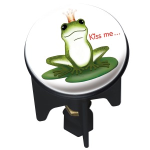 Wenko Zátka umývadla Pluggy Mod. Kiss me so žabou a korunou
