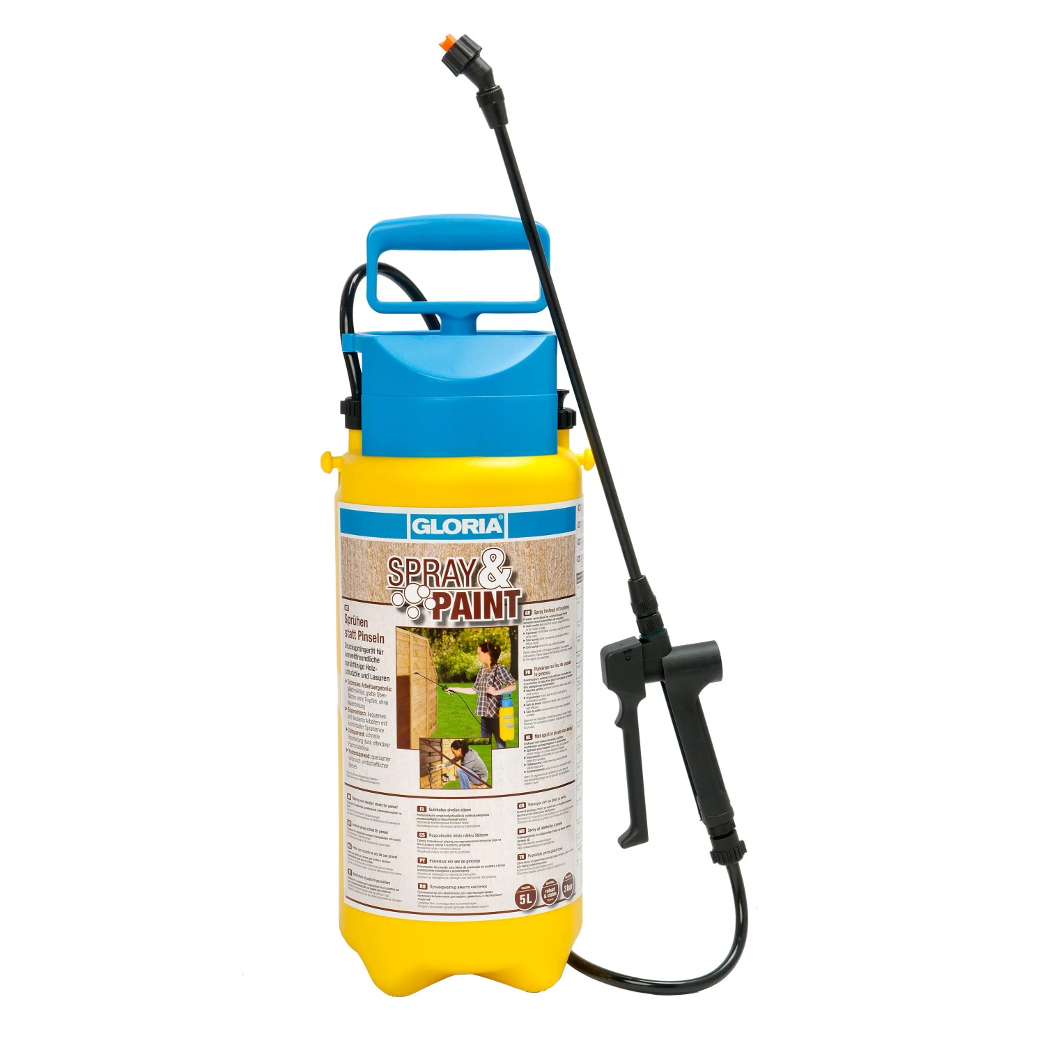 E-shop Gloria Tlakový postrekovač na nanášanie lazúr a olejov Spray&Paint, 3 bar, 5 l