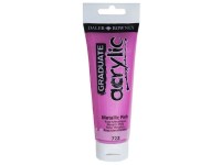 Daler Rowney Akrylová farba GRADUATE metalická ružová, 120 ml