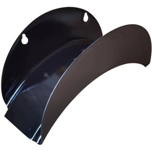 Čierny kovový držiak na hadicu LUX-TOOLS pre záhradné hadice a káble.